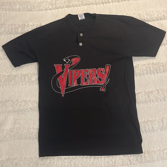 Russell blend baseball Vipers top black & athletic shorts red boys size L 14 16 - Picture 3 of 12